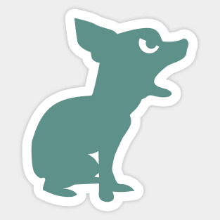 Angry Animals: Chihuahua (green) Sticker